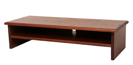 X Large Red Oak Triple Tier TV Stand